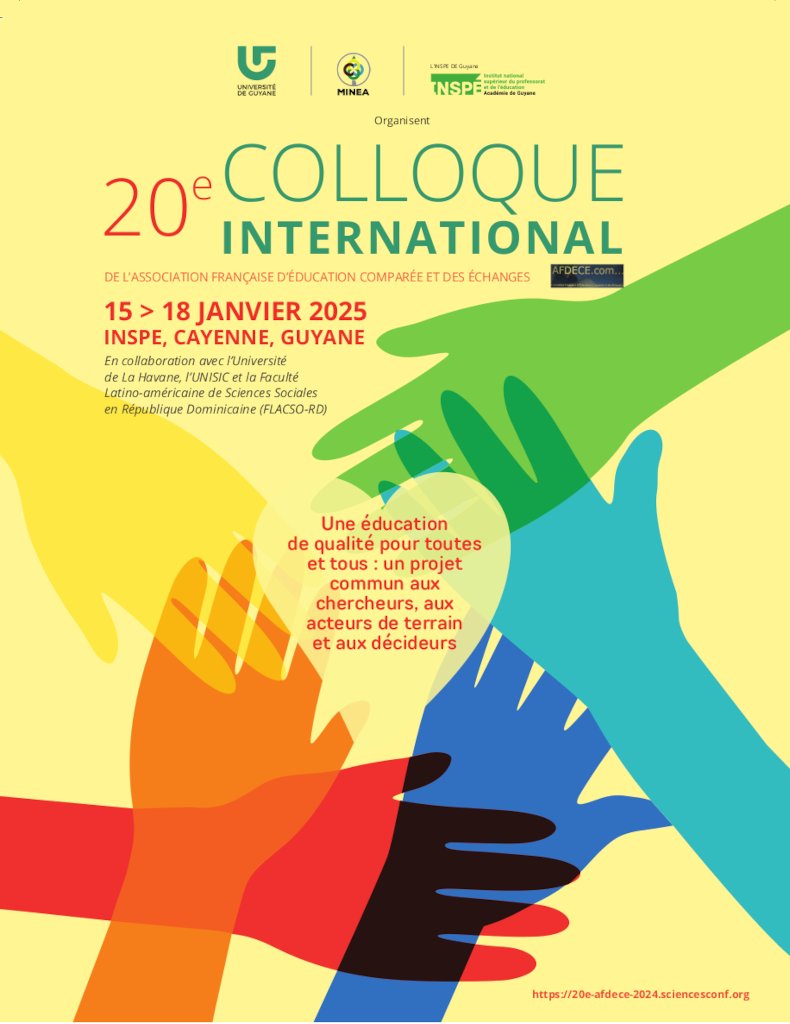 20ème colloque international de l'AFDECE à Cayenne 20ème colloque international de l'AFDECE à Cayenne